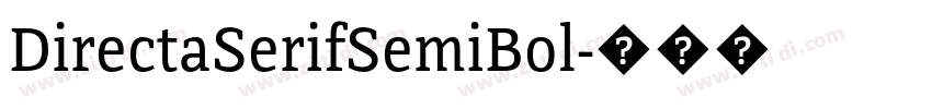 DirectaSerifSemiBol字体转换
