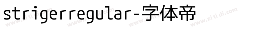 strigerregular字体转换