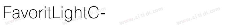 FavoritLightC字体转换