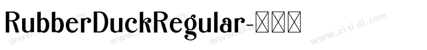 RubberDuckRegular字体转换 RubberDuckRegular字体转换