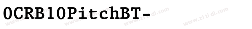0CRB10PitchBT字体转换