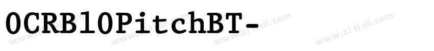 0CRBl0PitchBT字体转换
