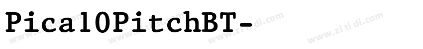 Pica10PitchBT字体转换