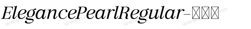 ElegancePearlRegular字体转换