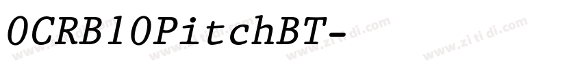 0CRB10PitchBT字体转换