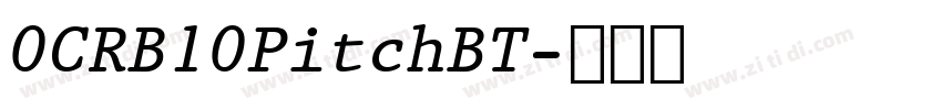 0CRB10PitchBT字体转换