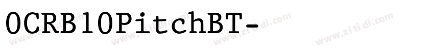 0CRB10PitchBT字体转换