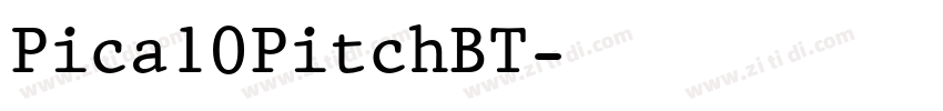 Pica10PitchBT字体转换
