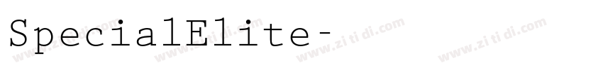 SpecialElite字体转换