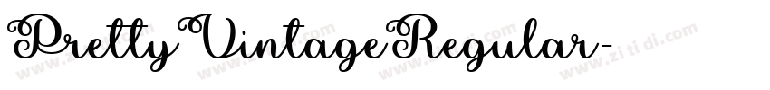 PrettyVintageRegular字体转换