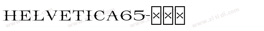 helvetica65字体转换