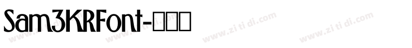 Sam3KRFont字体转换 Sam3KRFont字体转换
