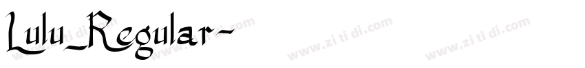 Lulu_Regular字体转换