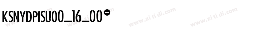 KSNYDPISUO0_16_00字体转换