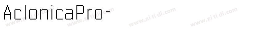 AclonicaPro字体转换
