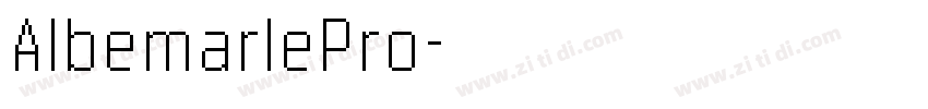 AlbemarlePro字体转换