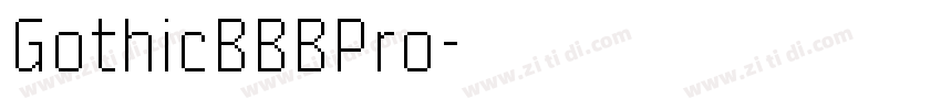 GothicBBBPro字体转换