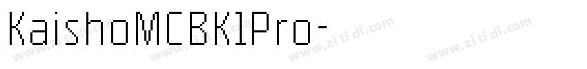 KaishoMCBK1Pro字体转换