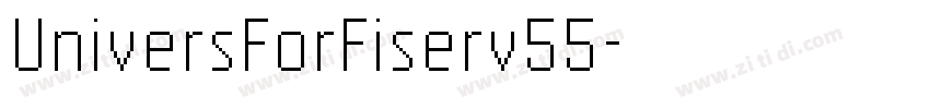 UniversForFiserv55字体转换