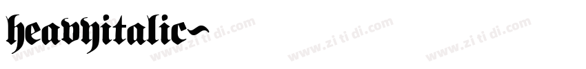 heavyitalic字体转换