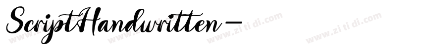 ScriptHandwritten字体转换