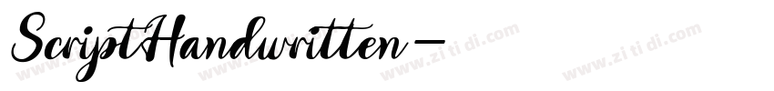 ScriptHandwritten字体转换