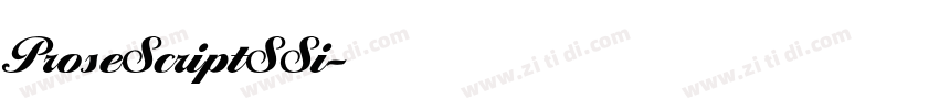 ProseScriptSSi字体转换