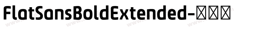 FlatSansBoldExtended字体转换