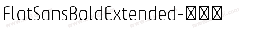 FlatSansBoldExtended字体转换