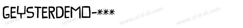 GeysterDEMO字体转换