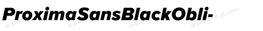 ProximaSansBlackObli字体转换