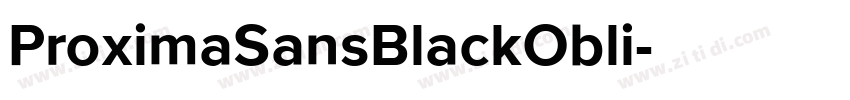 ProximaSansBlackObli字体转换