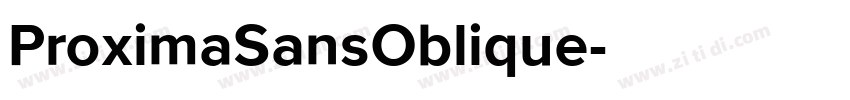 ProximaSansOblique字体转换