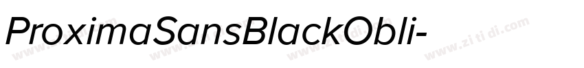 ProximaSansBlackObli字体转换