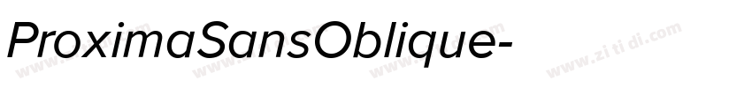 ProximaSansOblique字体转换