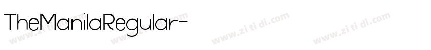 TheManilaRegular字体转换 TheManilaRegular字体转换
