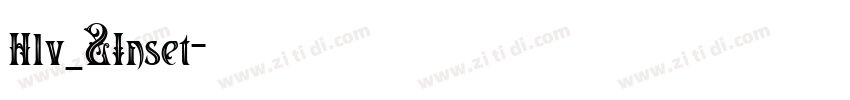Hlv_2Inset字体转换