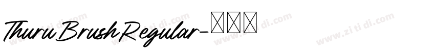 ThuruBrushRegular字体转换