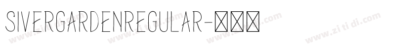 SiverGardenRegular字体转换