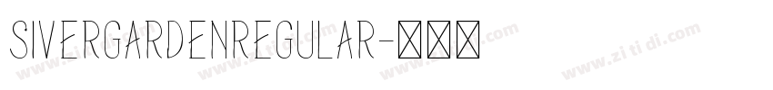 SiverGardenRegular字体转换