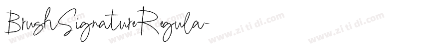BrushSignatureRegula字体转换 BrushSignatureRegula字体转换