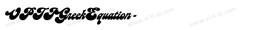 OPTIGreekEquation字体转换