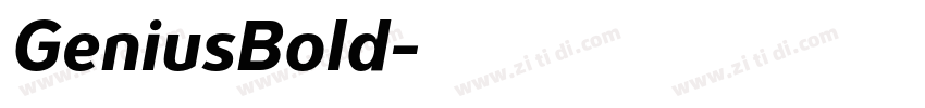 GeniusBold字体转换