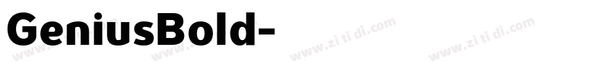 GeniusBold字体转换