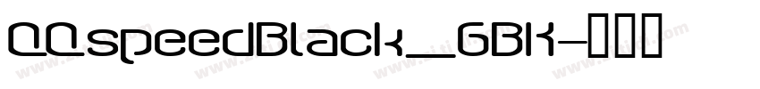 QQspeedBlack_GBK字体转换