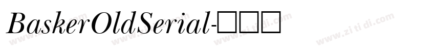 BaskerOldSerial字体转换
