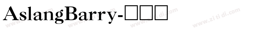 AslangBarry字体转换