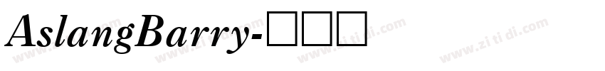 AslangBarry字体转换