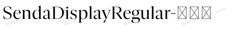 SendaDisplayRegular字体转换