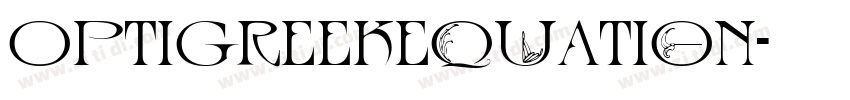 OPTIGreekEquation字体转换